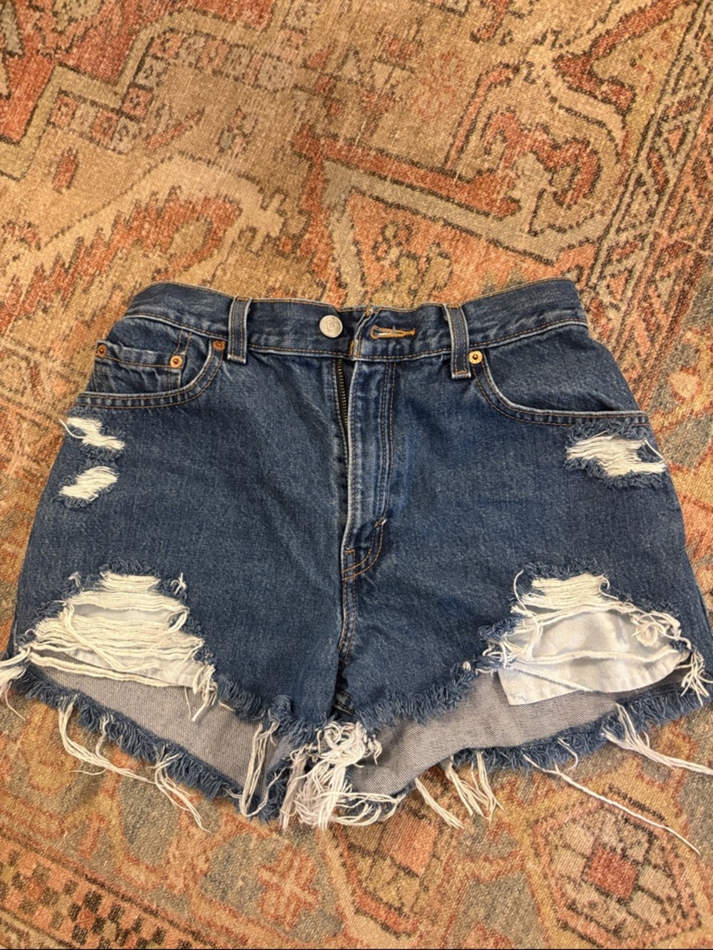 Levi's Vintage Dark Blue Denim Cutoff Shorts